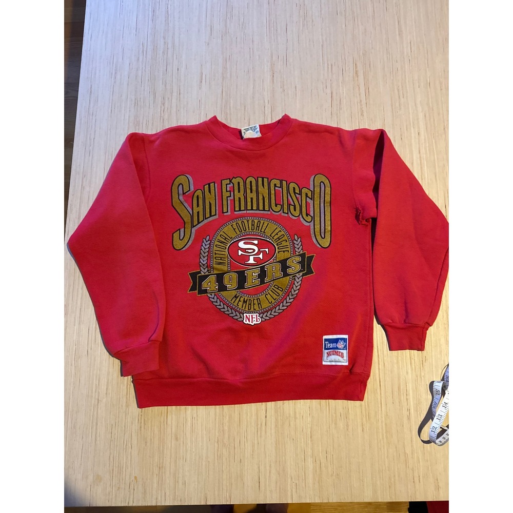 Vintage Nutmeg Mills San Francisco‎ 49ers Sweatshirt Red XL 90s NFL USA 37